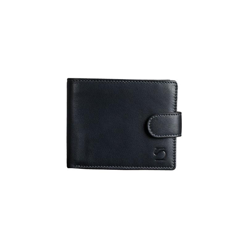 Billetero piel negro, Colección Exotic Leather. 11x9.5 cm
