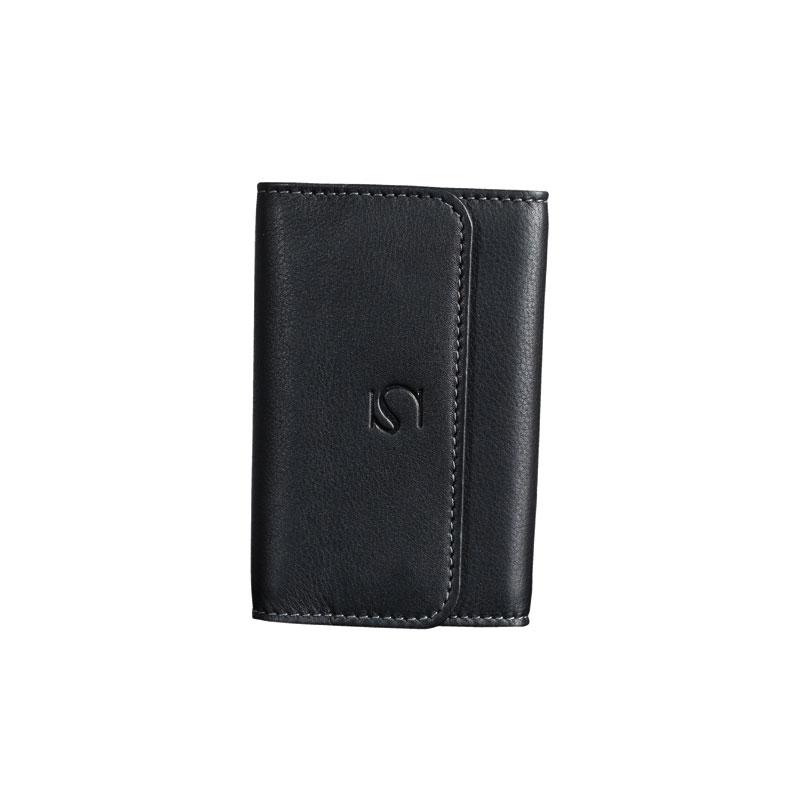 Black leather keychain, Exotic Leather Collection