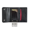 Black leather keychain, Exotic Leather Collection