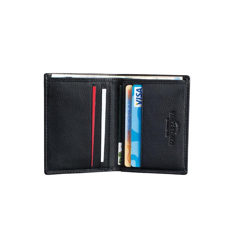 Billetero piel negro, Colección Exotic Leather