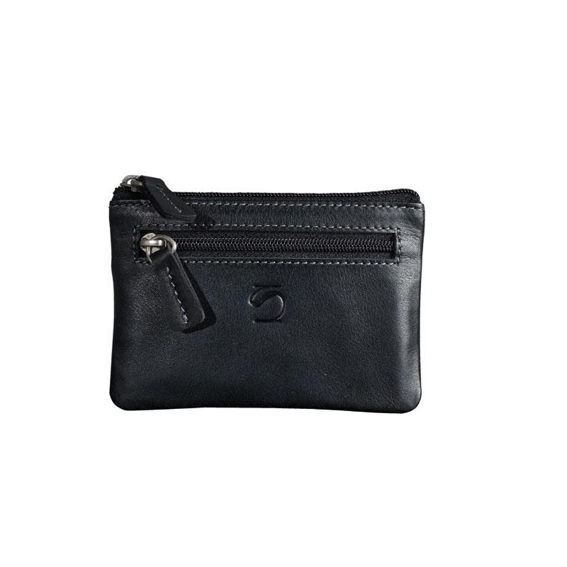 Monedero piel negro, Colección Exotic Leather