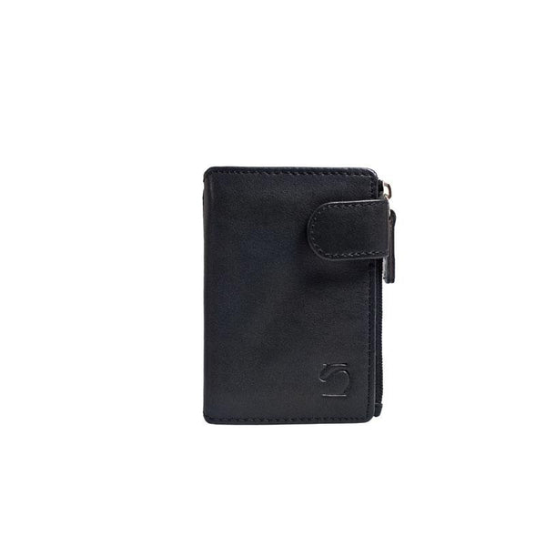 Monedero piel negro, Colección Exotic Leather