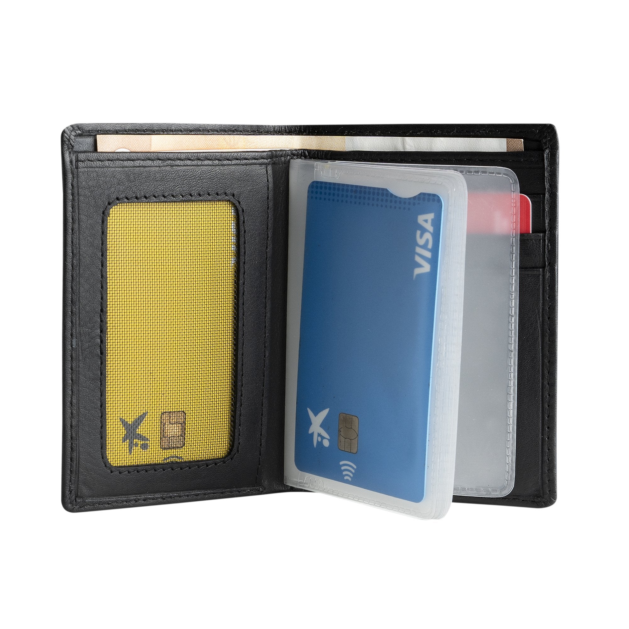 Black leather wallet, Exotic Leather Collection