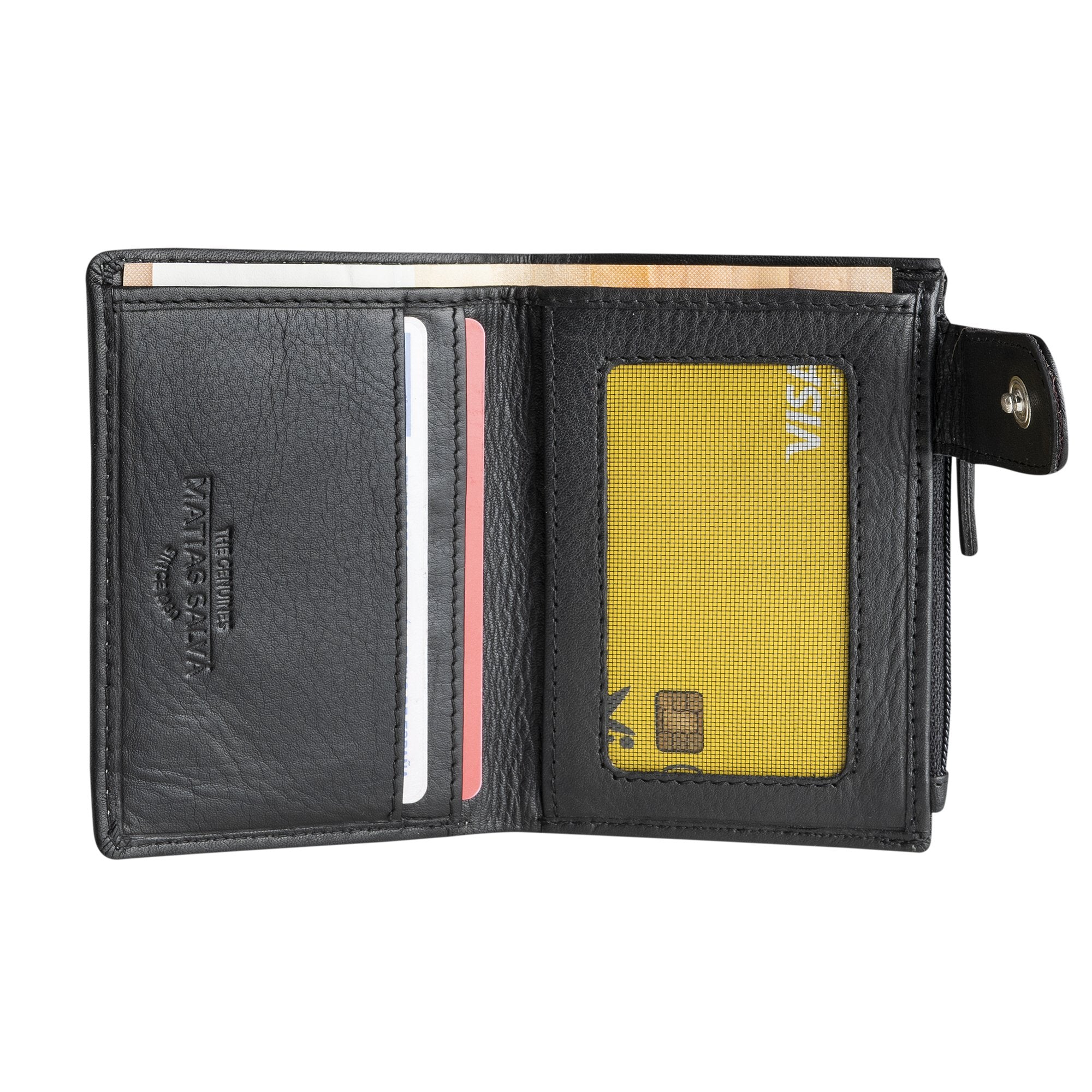 Black leather wallet, Exotic Leather Collection