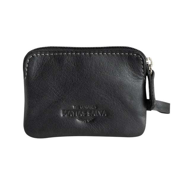 Monedero piel negro, Colección Exotic Leather