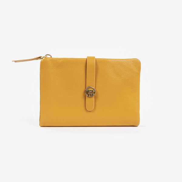 Mustard leather wallet, Valentino Leather Collection