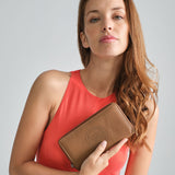 Tan leather wallet, Collection Nappa Leather