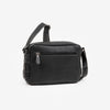 Bolso bandolera, color negro-v, Serie Classic. 24x17x8 cm