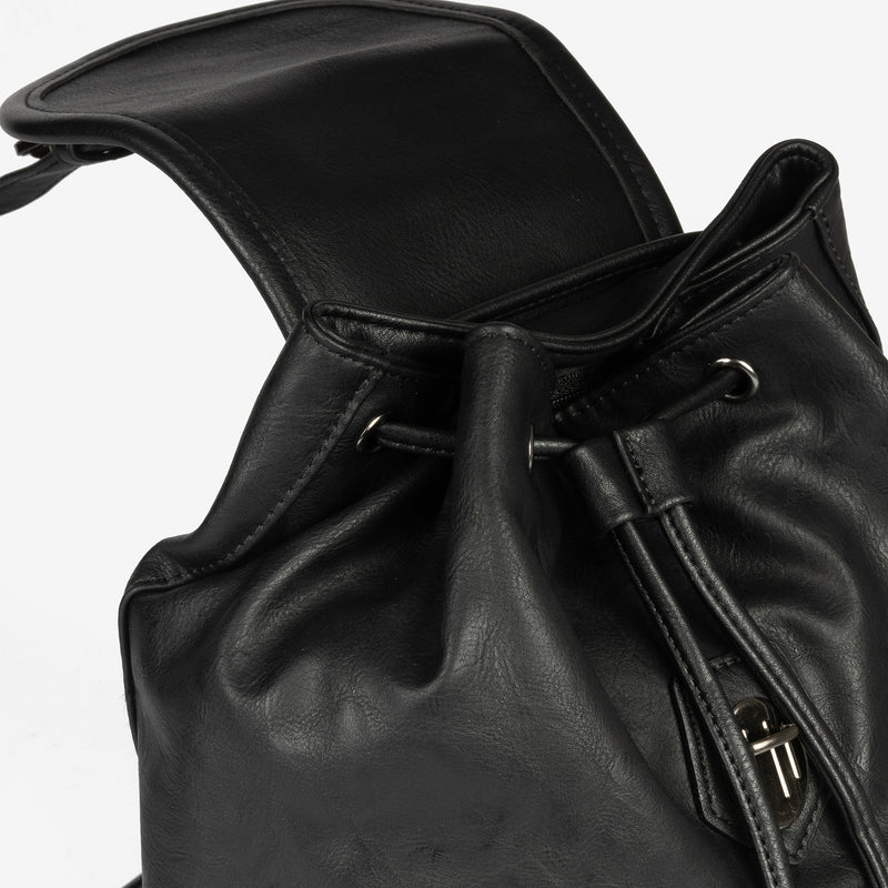 Black unisex backpack