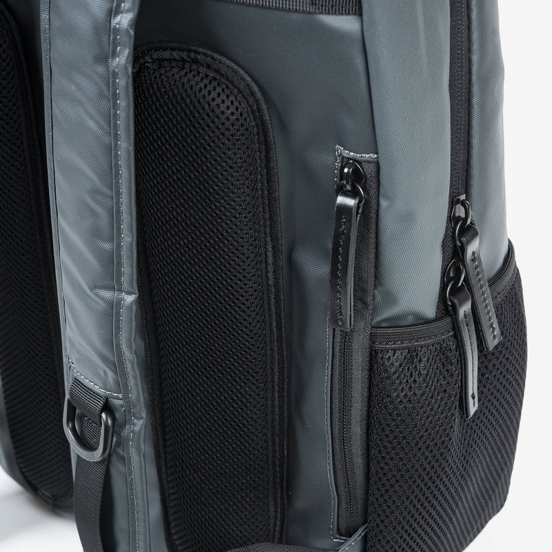 Dark grey nylon backpack
