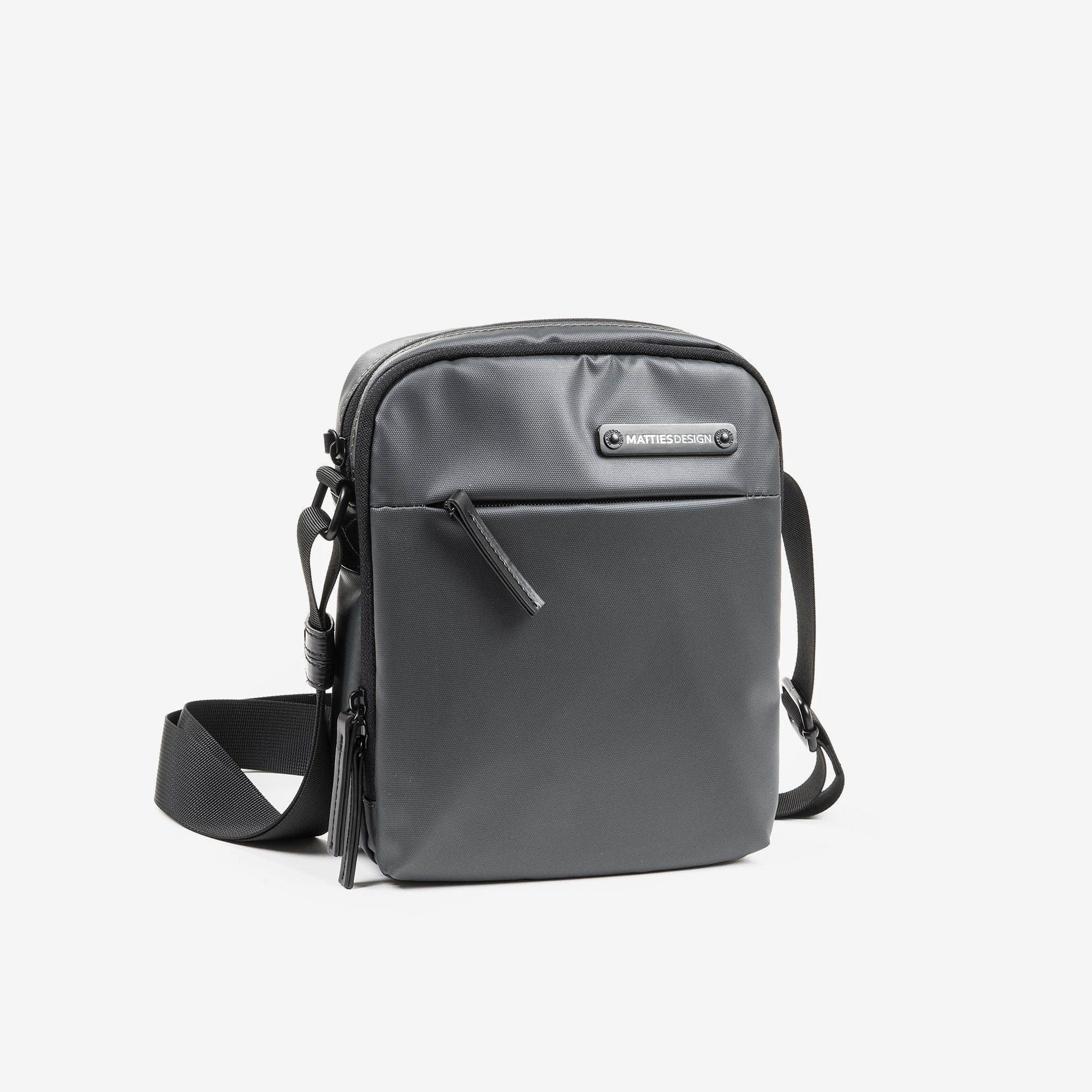 Bandolera nylon Sport, color gris oscuro