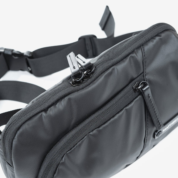 Black nylon sport bum bag