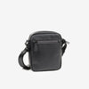 Men's shoulder bag, black color. 16x20 cm