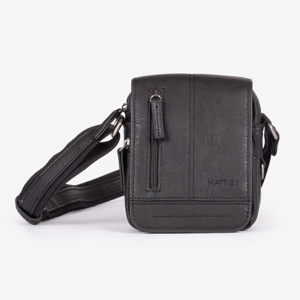 Small shoulder bag, black color, Reporteros Classic Sport Collection