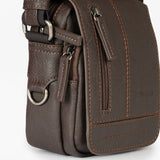 Small shoulder bag, brown, Reporteros Classic Sport Collection