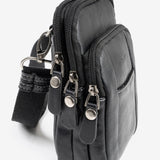 Black cross body bag, "Reporteros Hombre" Collection