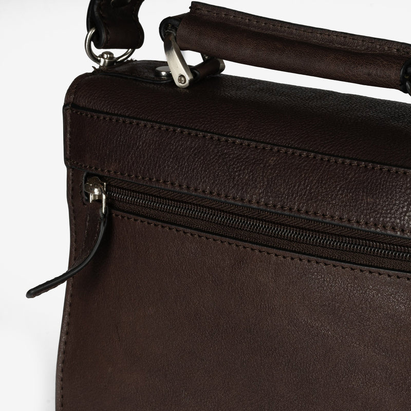Brown leather man bag, Leather Wash Collection