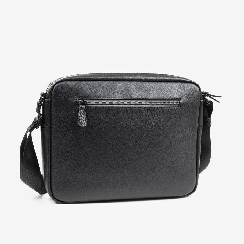 Bandolera grande para hombre, color negro. Porta tablet 10.2" - Matties Bags