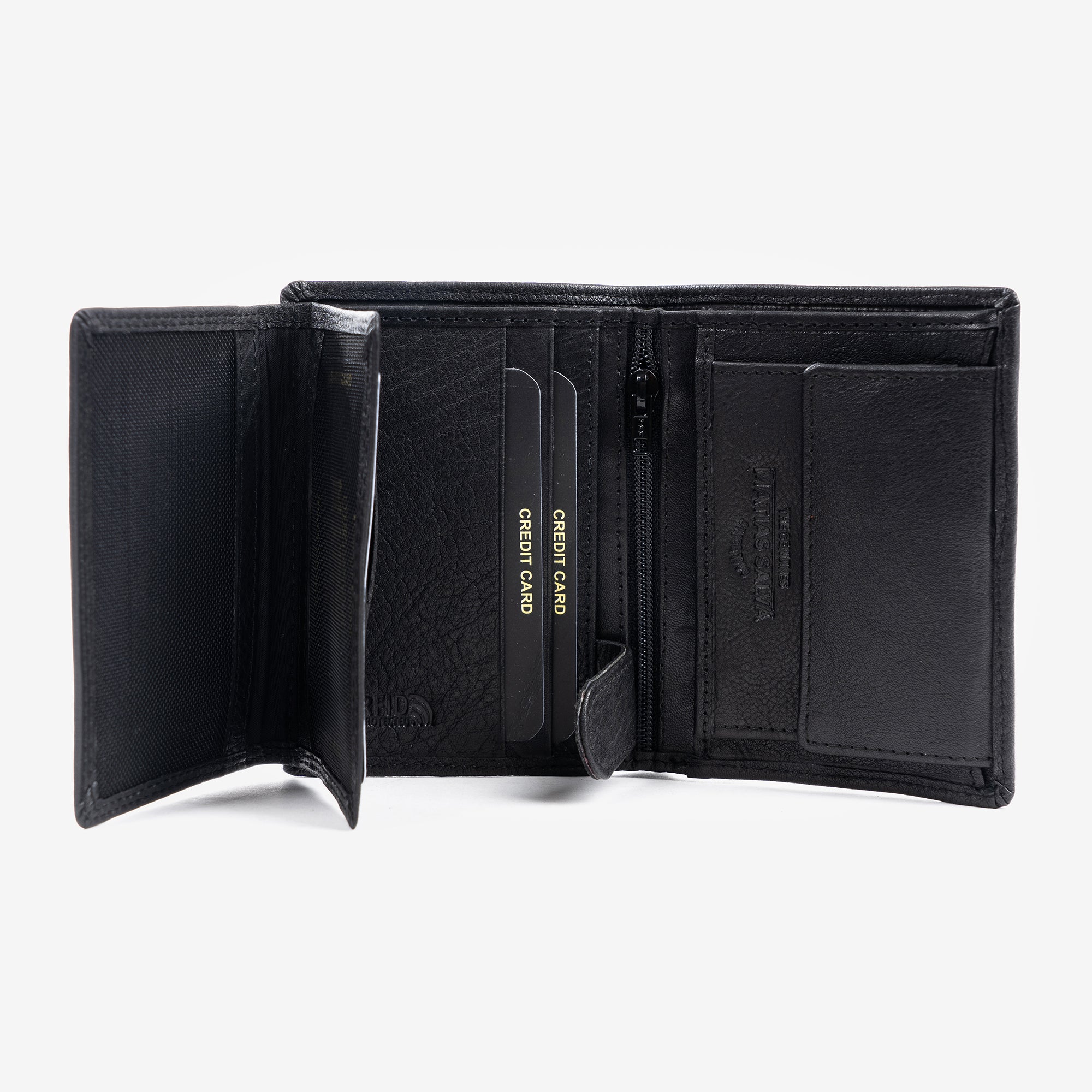 Billetero negro, Colección Billeteros piel Wash - Matties Bags