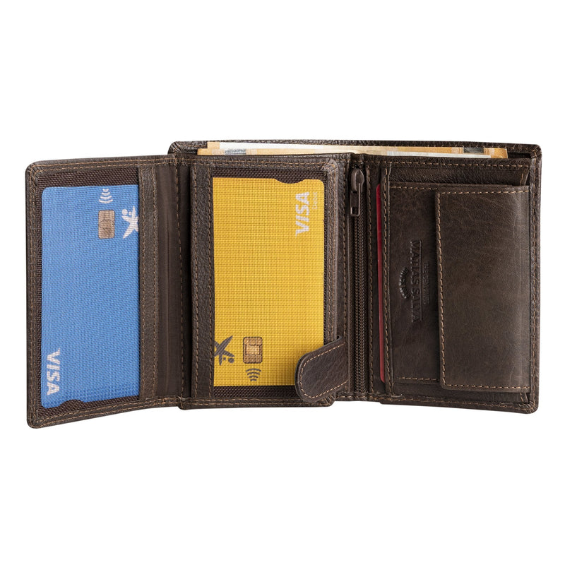 Billetero piel marrón, Colección Billeteros piel Wash - Matties Bags