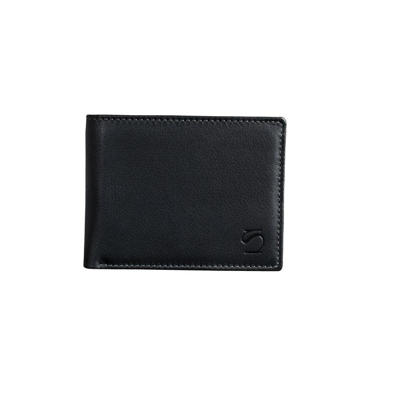 Billetero piel negro, Colección Exotic Leather. 10,5x8,5 cm - Matties Bags