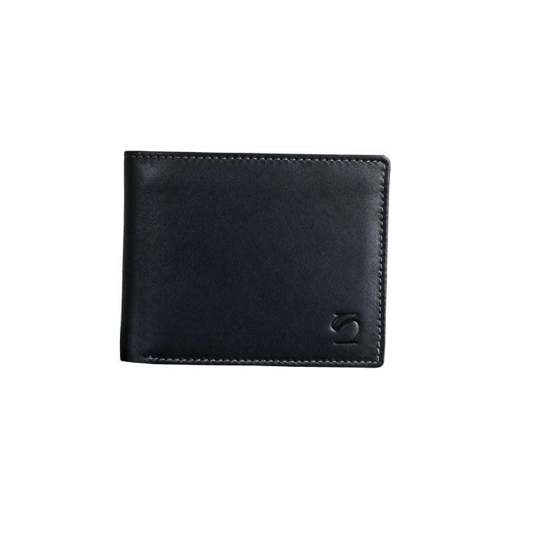 Billetero piel negro, Colección Exotic Leather. 11x9 cm - Matties Bags