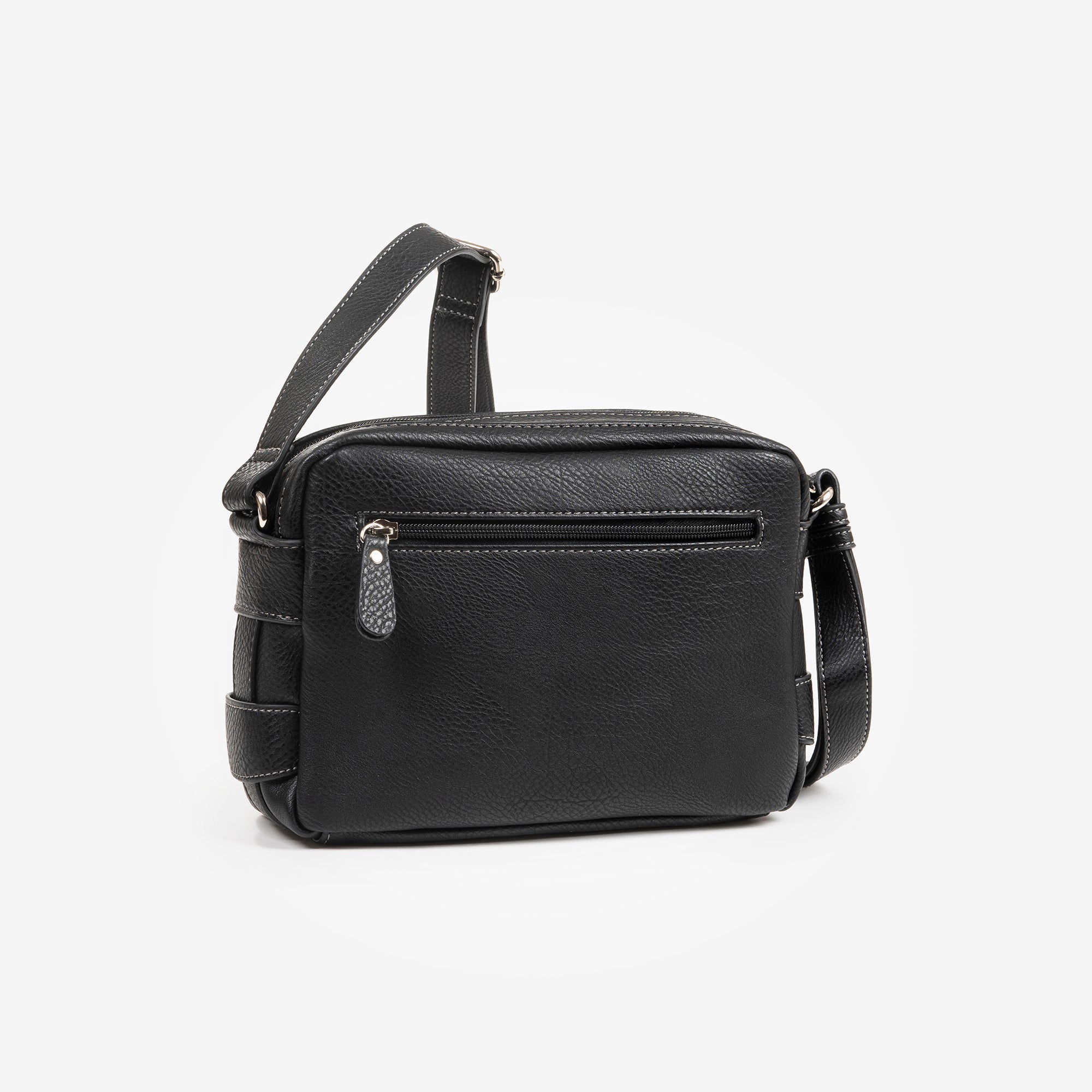 Bolso bandolera, color negro, Serie Classic. 24x17x8 cm - Matties Bags