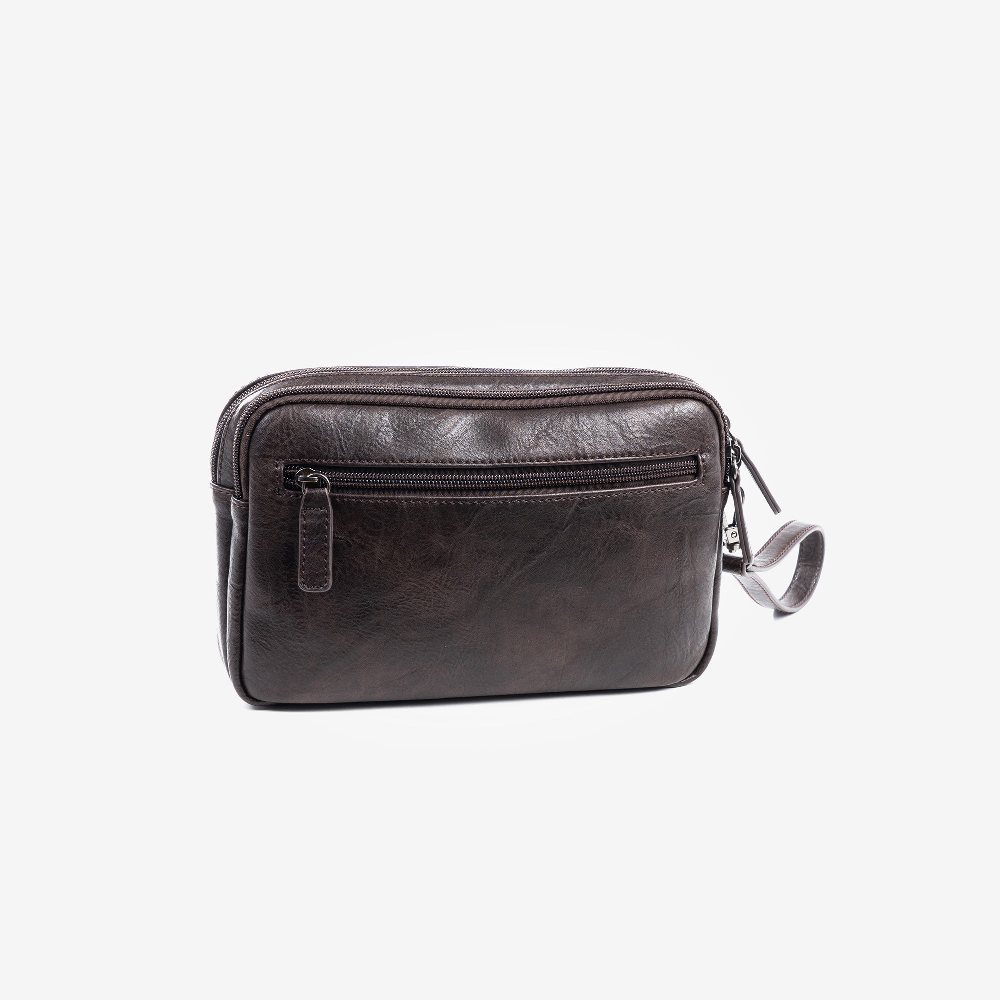 Bolso de mano para hombre, color café, Colección nappa. 24x15x05 cm - Matties Bags