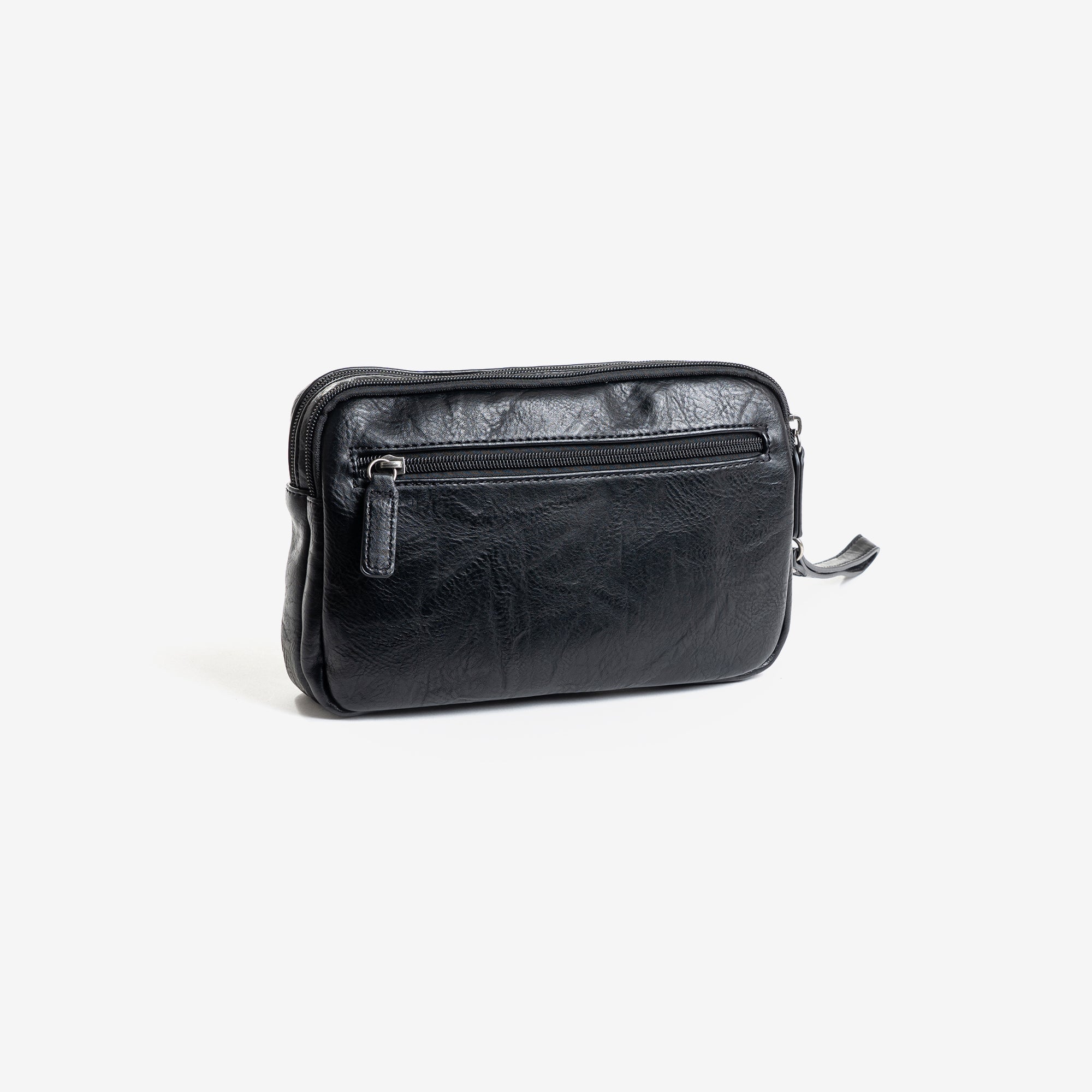Bolso de mano para hombre, color negro, Colección nappa. 24x15x05 cm - Matties Bags