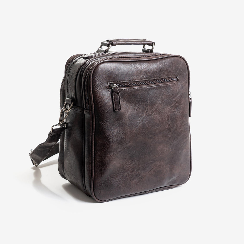 Bolso grande para hombre, color café, Colección nappa - Matties Bags