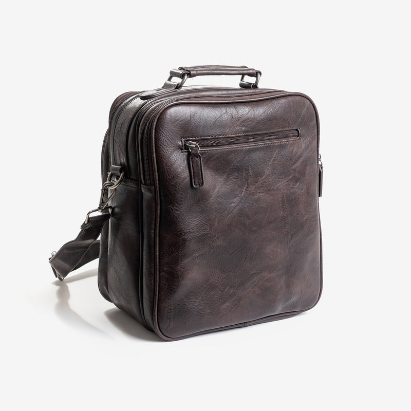 Bolso grande para hombre, color café, Colección nappa - Matties Bags