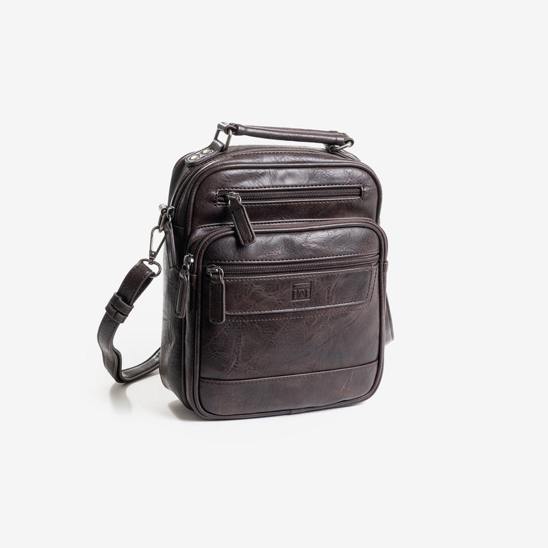 Bolso reportero para hombre, color café, Colección nappa - Matties Bags