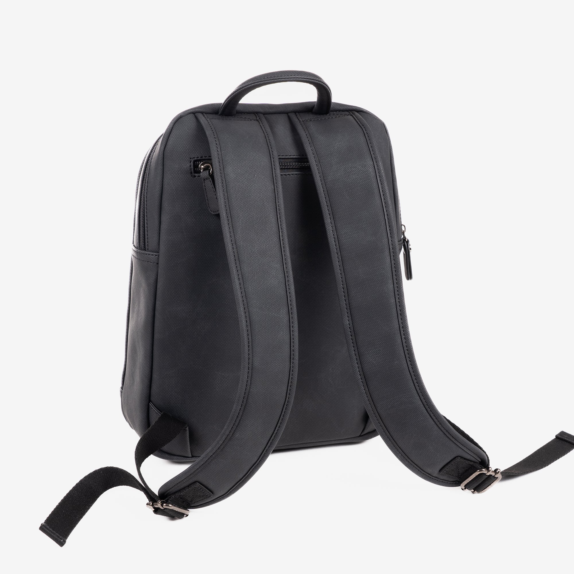 Mochila para hombre, color negro, Colección canvas. 27x36x9 cm - Matties Bags