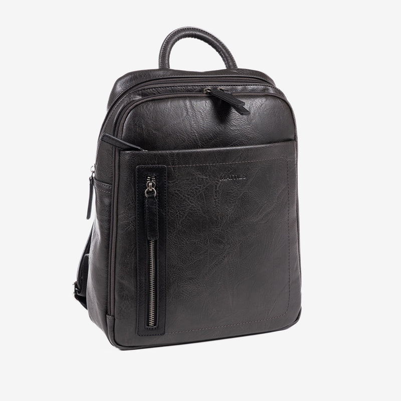 Mochila para hombre, color negro, Colección verota. 27x36x09 cm - Matties Bags