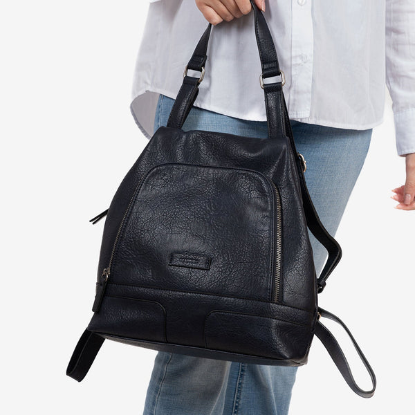 Mochila para mujer, color azul, Serie mochilas sport. 30x30x11 cm - Matties Bags