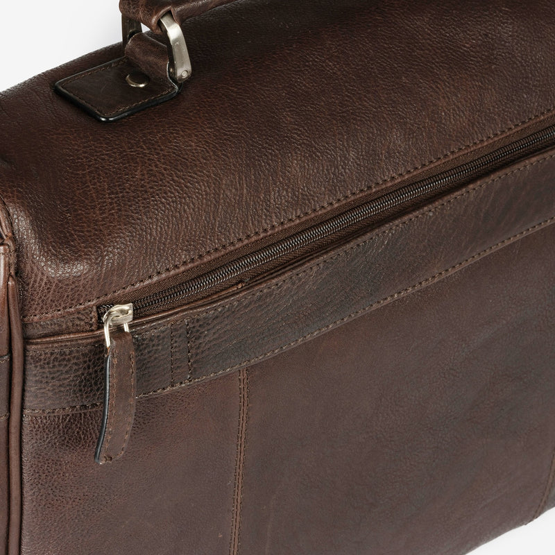 Portafolios de piel marrón, Colección Piel Wash. 40x31 cm - Matties Bags