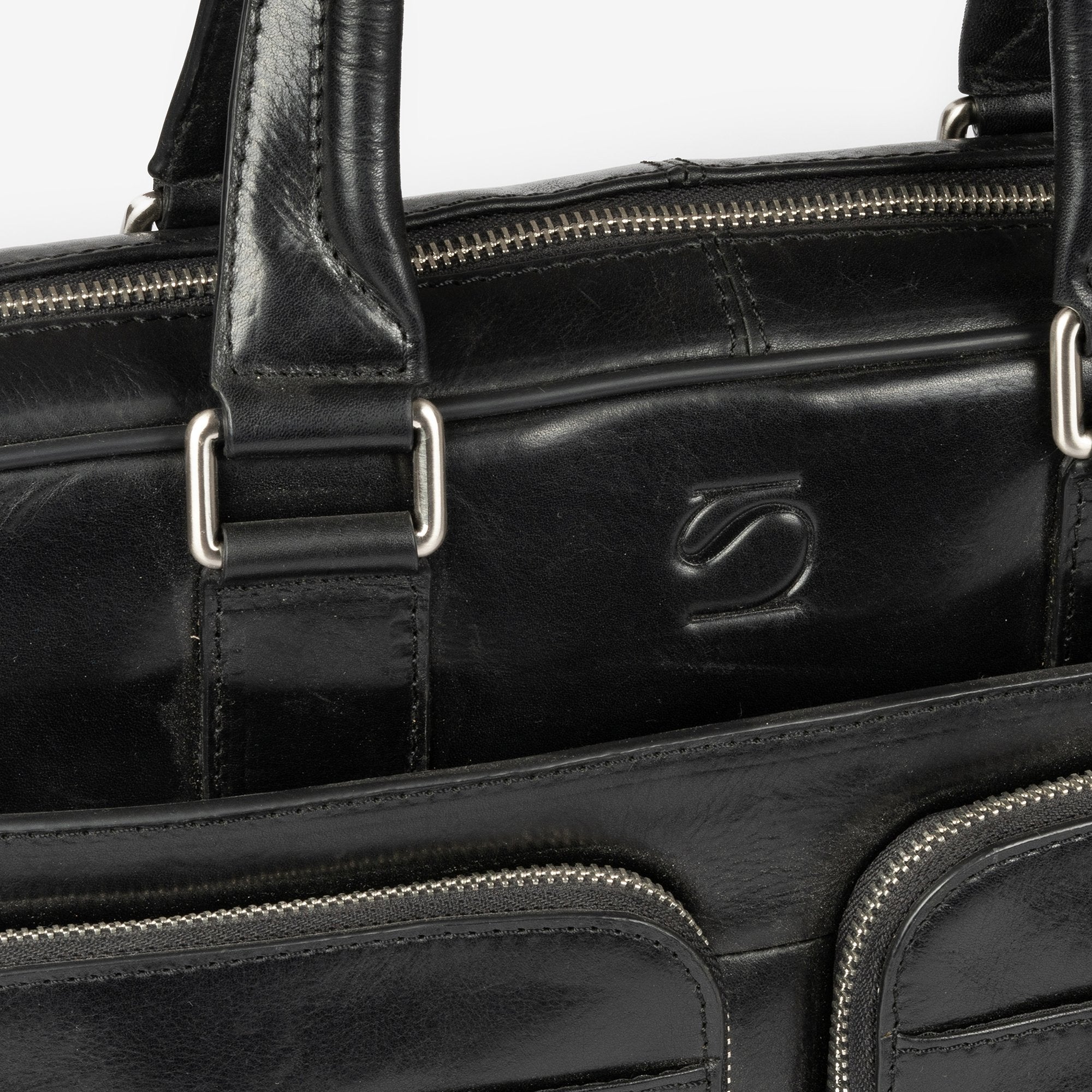 Portafolios de piel negro, Colección Piel Casablanca. 40x27 cm - Matties Bags