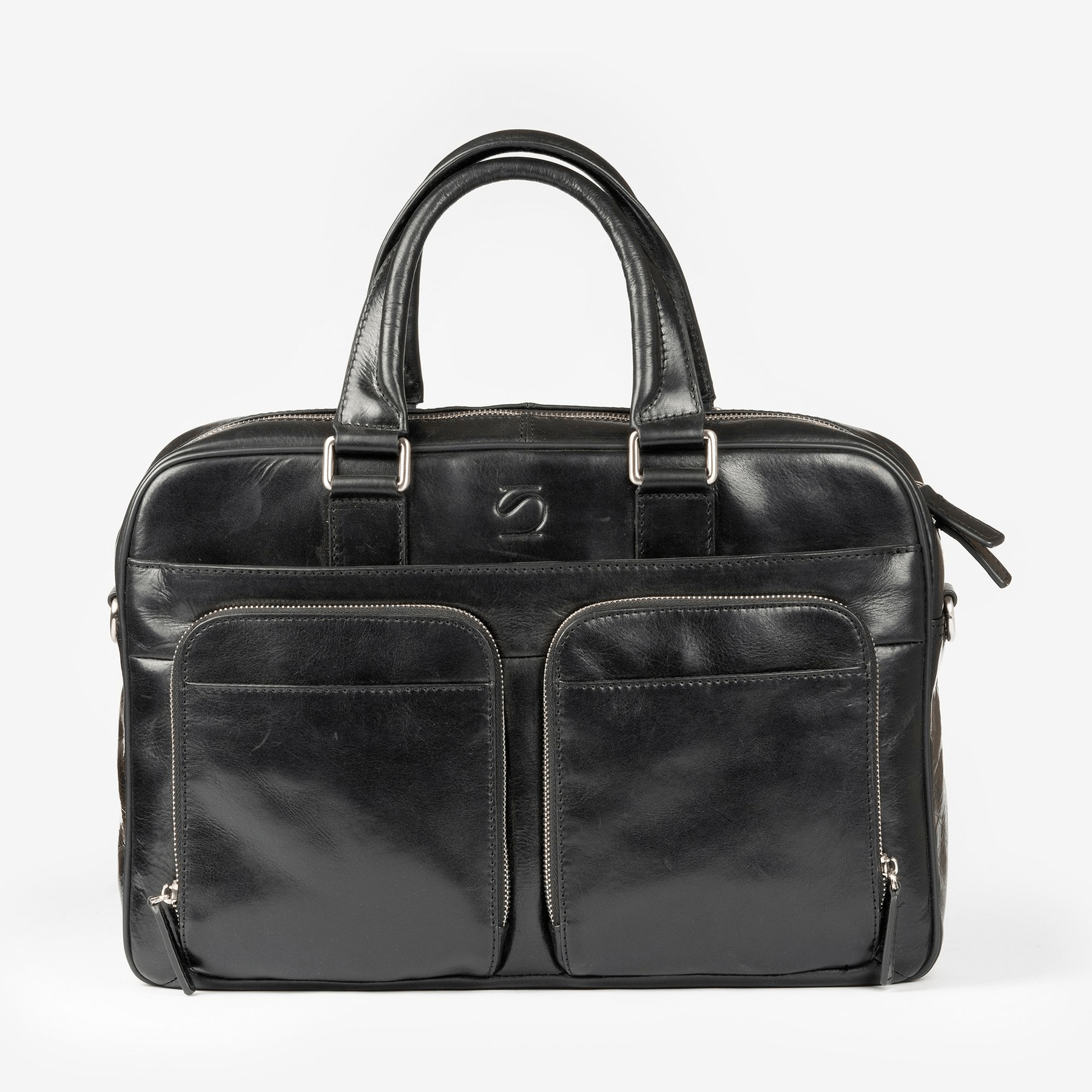 Portafolios de piel negro, Colección Piel Casablanca. 40x27 cm - Matties Bags