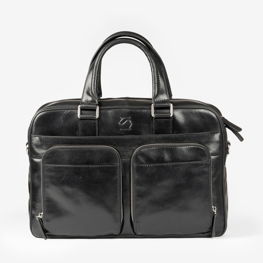 Portafolios de piel negro, Colección Piel Casablanca. 40x27 cm