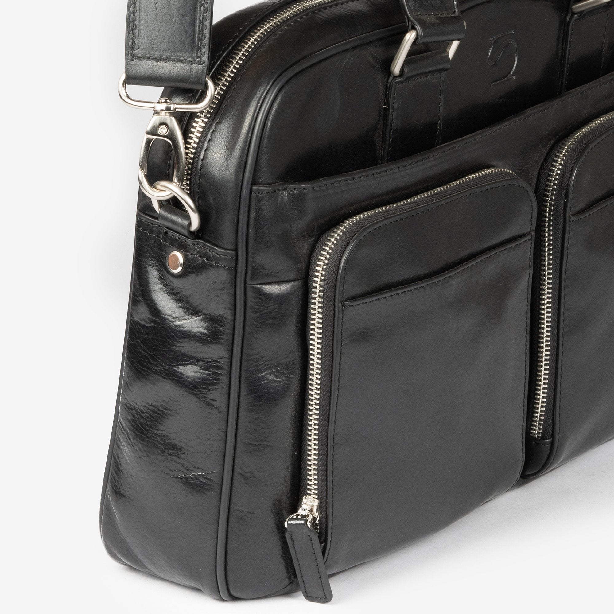 Portafolios de piel negro, Colección Piel Casablanca. 40x27 cm - Matties Bags
