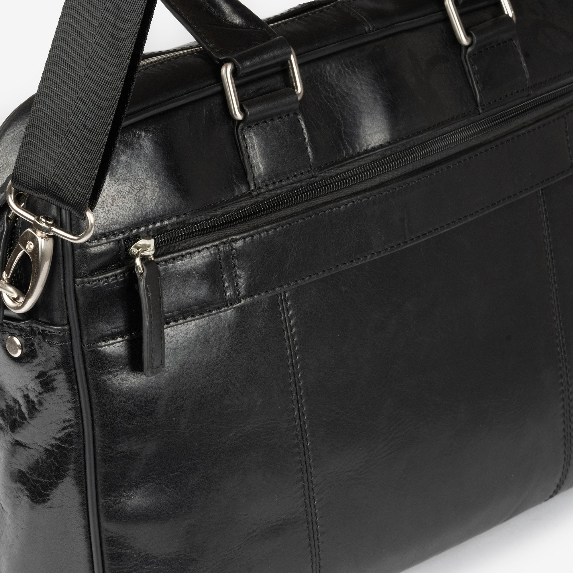 Portafolios de piel negro, Colección Piel Casablanca. 40x27 cm - Matties Bags