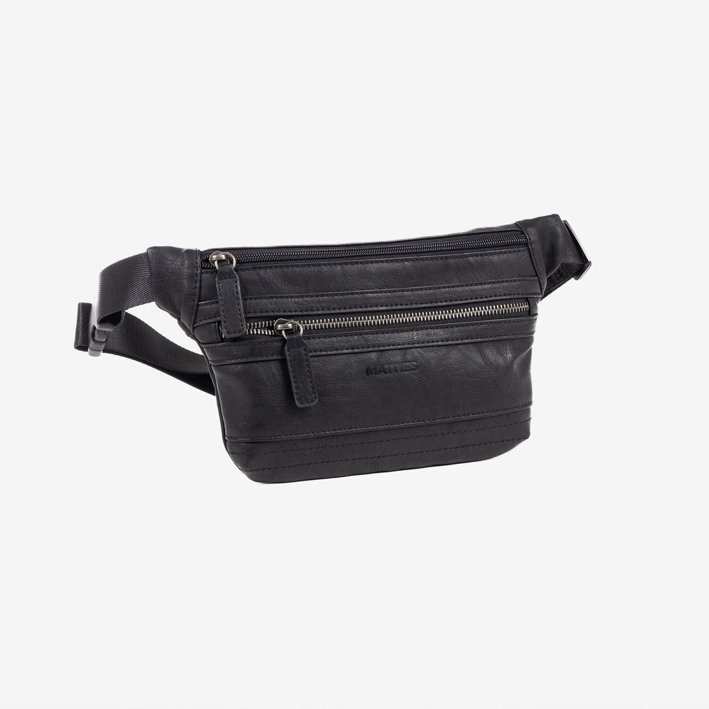 Riñonera para hombre, color negro, Colección juvenil. 28x15.5 cm - Matties Bags