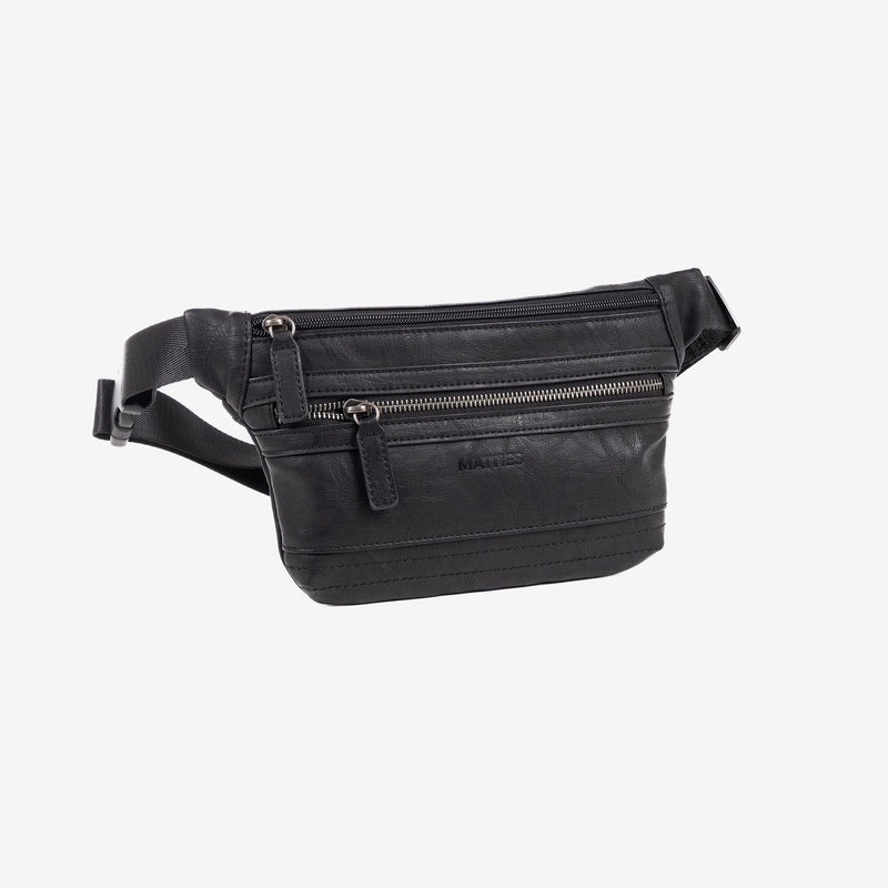 Riñonera para hombre, color negro, Colección juvenil. 28x15.5 cm - Matties Bags